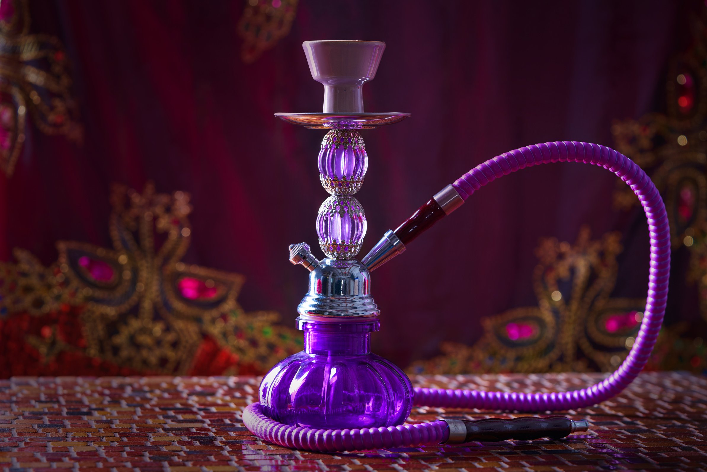 Hookah Shisha Smoke Purple Glass